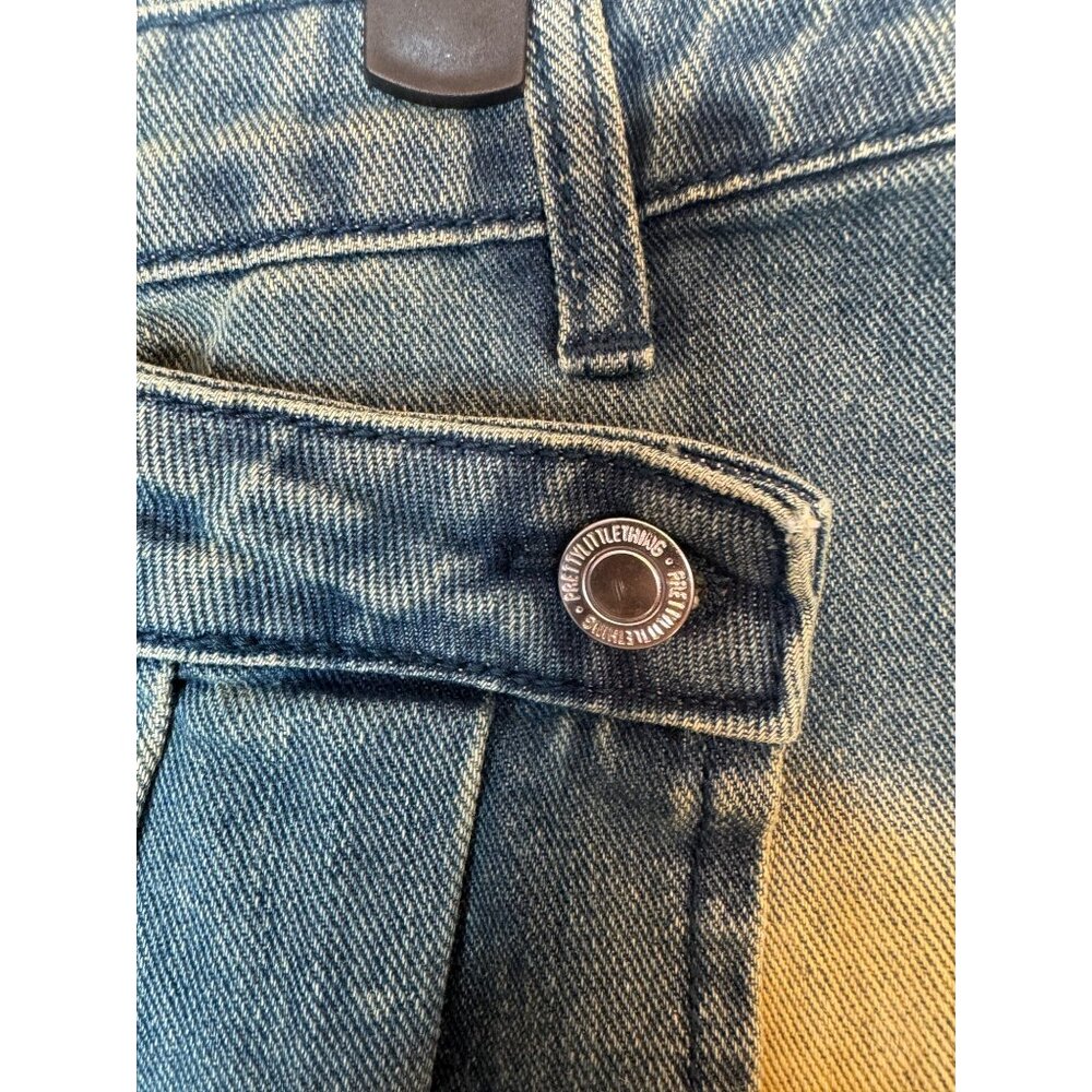 2/$30 NWT PrettyLittleThing 4 Denim Pleated Mini Skirt - Picture 5 of 16
